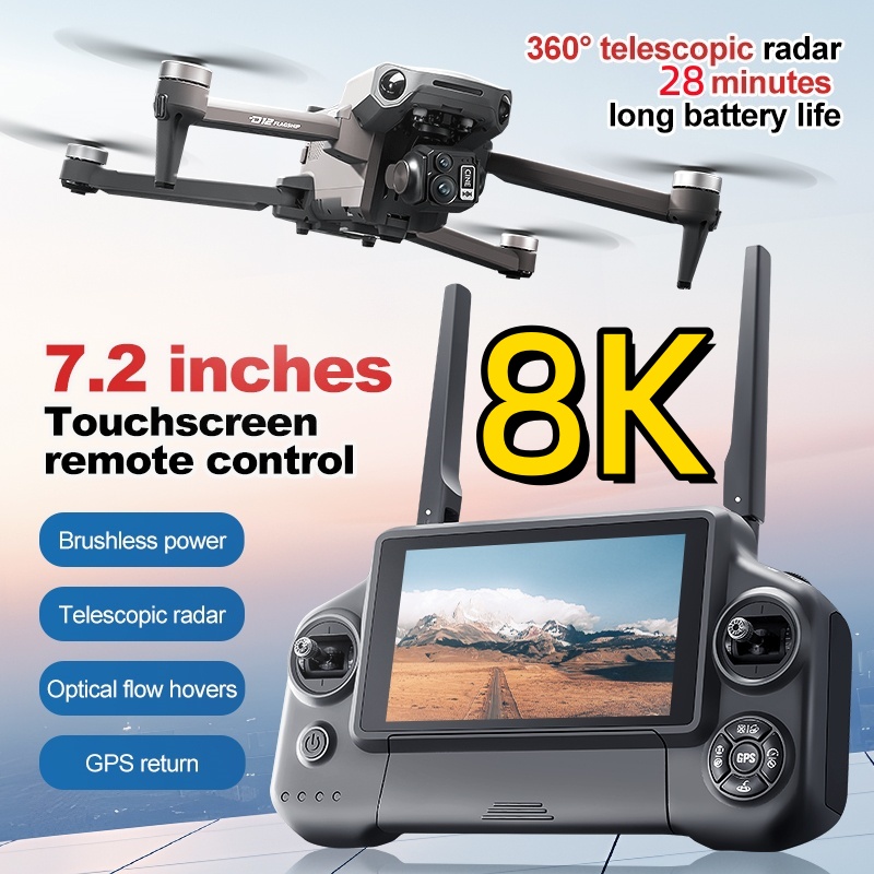 Drone App Rc Fpv - 8K 3 Axis Gimbal Brushless 7.2in