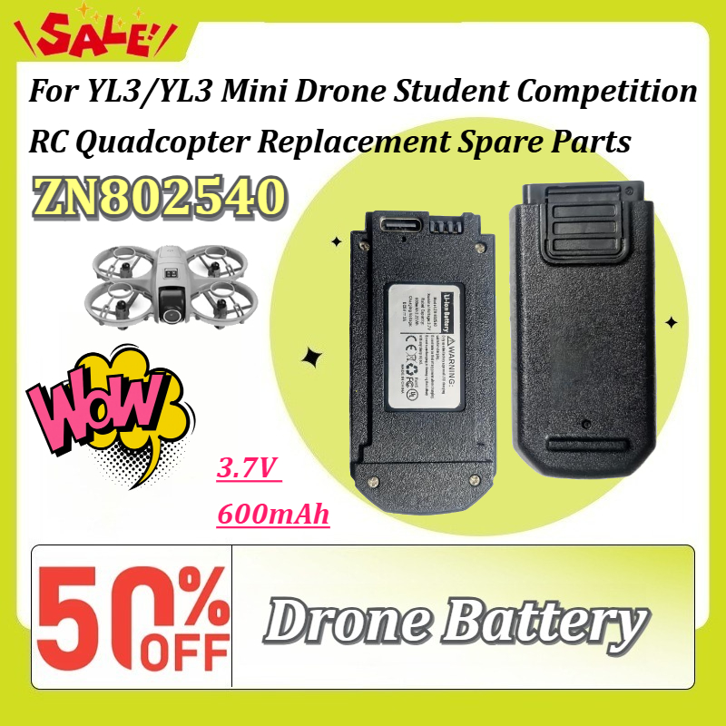 Drone Rc Yl3 - ZN802540 3.7V 600mAh Liion Rechargeable Battery