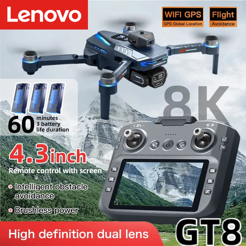 Rc Drone E88 - Lenovo GT8 Drone 8K Professional Dual