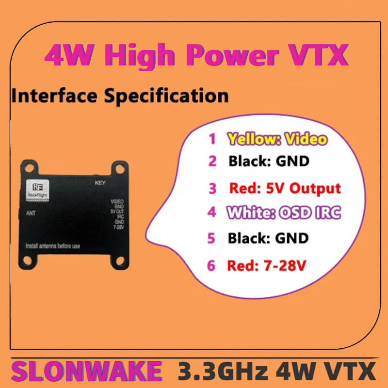 SLONWAKE FPV 3.3G 16CH 4000mW  - огляд і ціна Drone Rc1