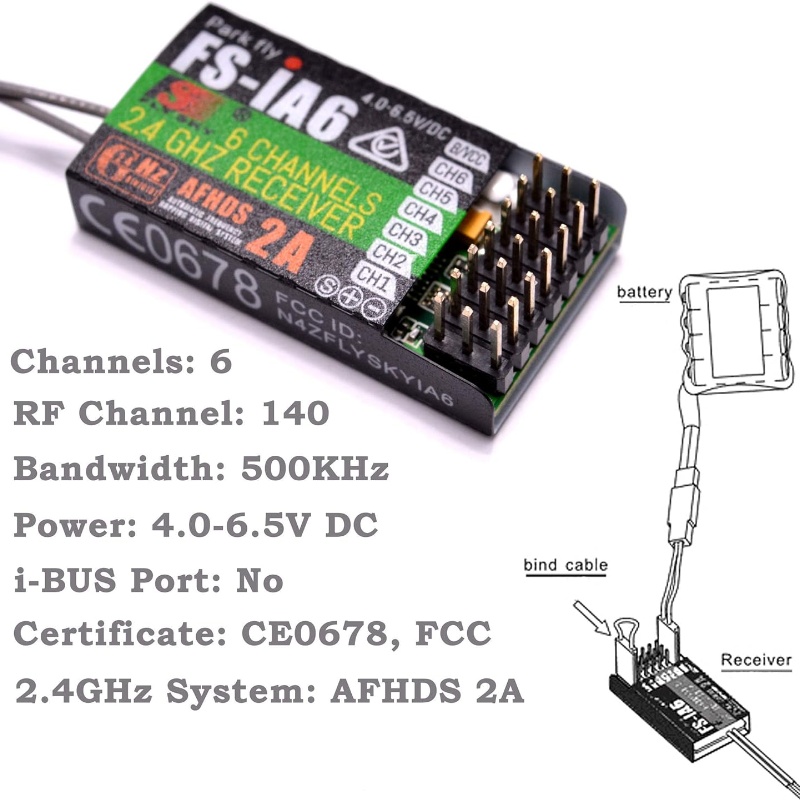 Flysky FS-IA6 Receiver 6CH Dua - огляд і ціна Drone Rc Battery