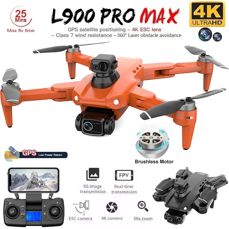 L900 Pro MAX GPS Drone 4K Prof - огляд і ціна Drone App Rc Fpv