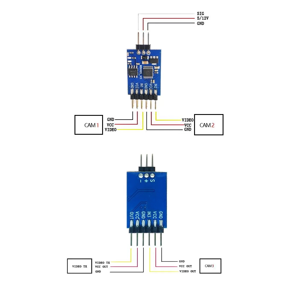 5.8G 3 Channel Video Switcher  - огляд і ціна Drone Rc1
