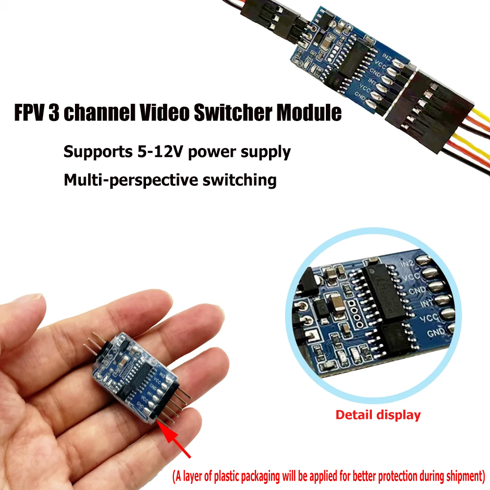 5.8G 3 Channel Video Switcher  - огляд і ціна Drone Rc1