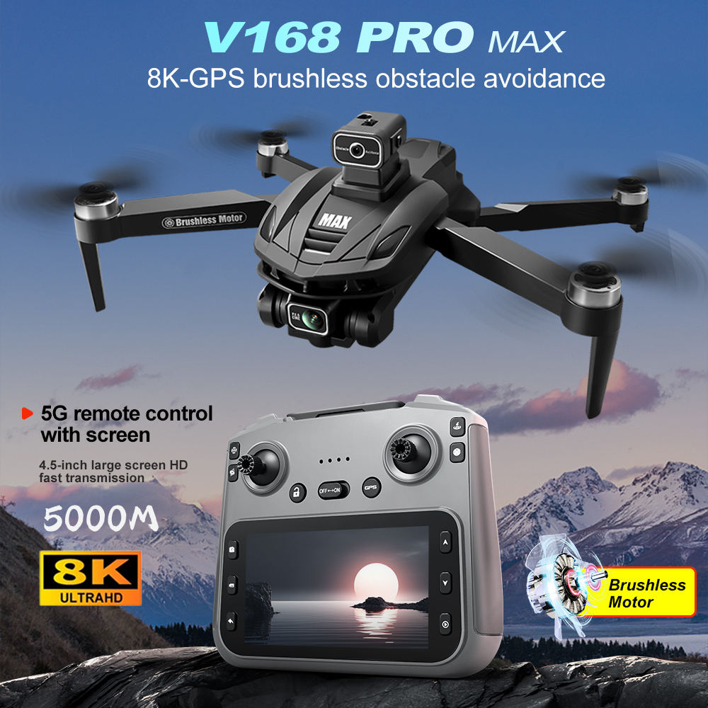 V168 PRO Max GPS Drone 8K Prof - огляд і ціна Drone App Rc Fpv