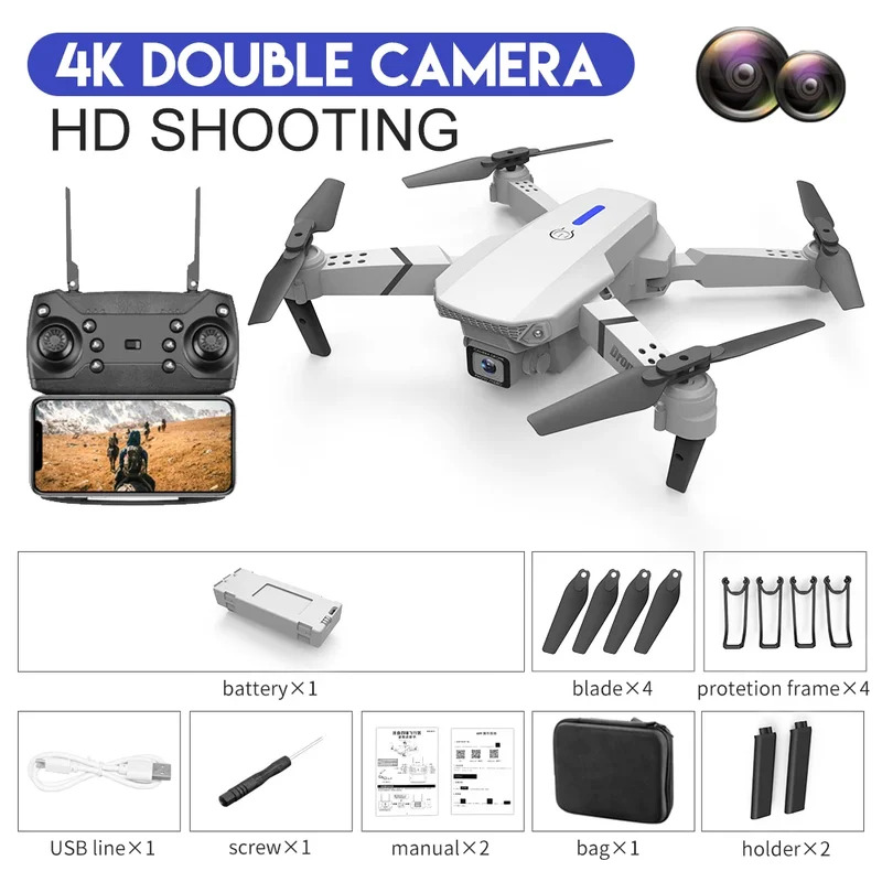 E88 ProIntelligent Folding Dro - огляд і ціна Rc Drone E88