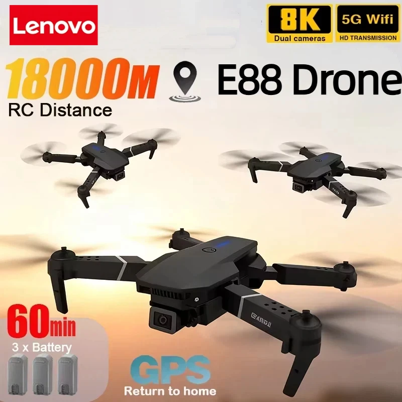 Lenovo New E88 Pro WIFI FPV Dr - огляд і ціна Rc Drone E88